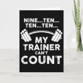 My Trainer Can't Count Funny Gym Workout Long Slee Kaart (Voorkant)