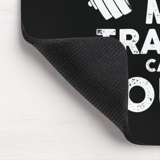 My Trainer Can't Count Funny Gym Workout Long Slee Muismat (Hoek)