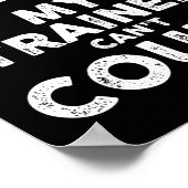 My Trainer Can't Count Funny Gym Workout Long Slee Poster (Hoek)