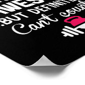 My Trainer Is Awesome But Can't Count Funny Gym Poster (Hoek)