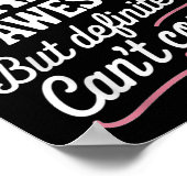 My Trainer Is Awesome But Can't Count Funny Gym Poster (Hoek)