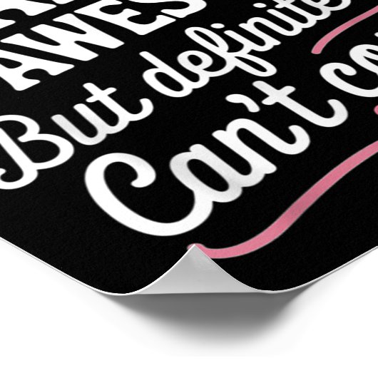 My Trainer Is Awesome But Can't Count Funny Gym Poster (Hoek)