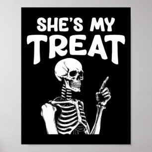 My Treat Skeleton bijpassende Halloween kostuum sc Poster