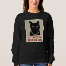 My True Love Has Four Legs Black Cat Photo Pearl 
