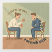 My Two Cents Raamsticker (Vel)