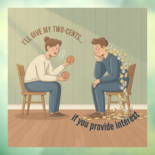 My Two Cents Raamsticker (Vel 3)