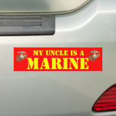 MY UNCLE IS A MARINE BUMPERSTICKER (Op auto)