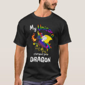 My Unicorn Stomped Your Dragon Funny T-shirt (Voorkant)