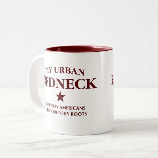 My Urban Redneck Mug Tweekleurige Koffiemok (Voorkant links)