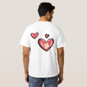 My Valentine calls me Papa T-shirt (Achterkant volledig)