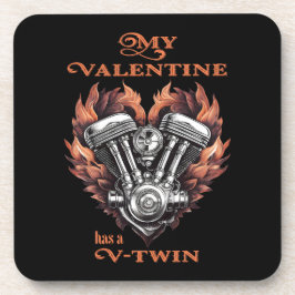 My Valentine has a V-Twin, Biker Bier Onderzetter