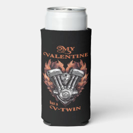 My Valentine has a V-Twin, Biker Seltzer Blikjeskoeler