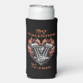 My Valentine has a V-Twin, Biker Seltzer Blikjeskoeler (Seltzer Voorkant)