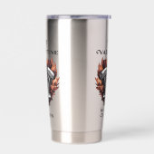 My Valentine has a V-Twin, Biker style Geïsoleerde Drinkbeker (Links)