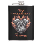 My Valentine has a V-Twin, Biker style Heupfles (Voorkant)