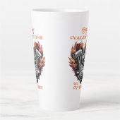 My Valentine has a V-Twin, Biker style Latte Mok (Voorkant)