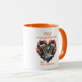 My Valentine has a V-Twin, Biker style Mok (Voorkant rechts)