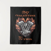 My Valentine has a V-Twin, Biker Wandkleed (Voorkant)