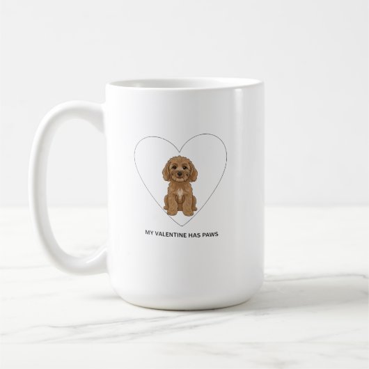 My Valentine Has Paws Cockapoo Dog Lover Koffiemok (Links)