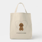 My Valentine Has Paws Cockapoo Dog Lover Tote Bag (Achterkant)