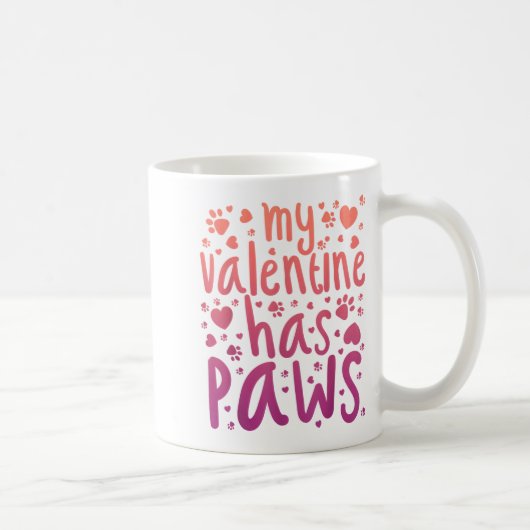 My Valentine Has Paws  Koffiemok (Rechts)