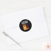 My Valentine Is Golden Retriever Valentines Day Pe Ronde Sticker (Envelop)