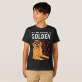 My Valentine Is Golden Retriever Valentines Day Pe T-shirt (Voorkant volledig)