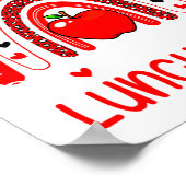 My Valentines Call Me Lunch Lady Rainbow Valentine Poster (Hoek)