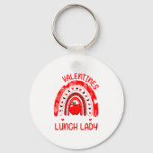 My Valentines Call Me Lunch Lady Rainbow Valentine Sleutelhanger (Voorkant)