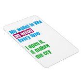 My wallets is like an onion -joke quote- magneet (Rechterzijde)