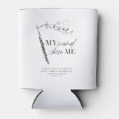 My Wand Chose Me Fluit Zwart & Wit Afstuderen Blikjeskoeler (Voorkant)