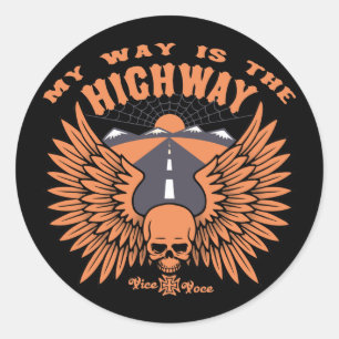 My Way Highway Ronde Sticker