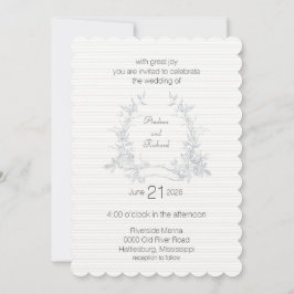 My Wedding Garden Flat Wedding Invitation Kaart