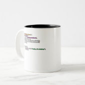 My Week Algorythm Tweekleurige Koffiemok (Voorkant links)