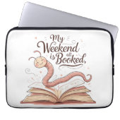 My Weekend Is All Booked | Bookworm Design  Laptop Sleeve (Voorkant)