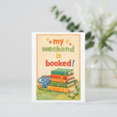 "My Weekend Is Booked" Briefkaart (Staand voorkant)