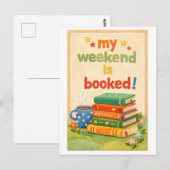 "My Weekend Is Booked" Briefkaart (Voorkant / Achterkant)