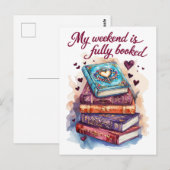 My weekend is fully booked briefkaart (Voorkant / Achterkant)