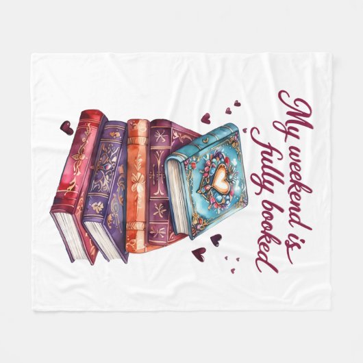 My weekend is fully booked fleece deken (Voorkant (Horizontaal))