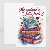 My weekend is fully booked kaart (Voorkant / Achterkant)