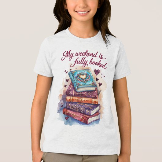 My weekend is fully booked Tri-Blend shirt (Voorkant)