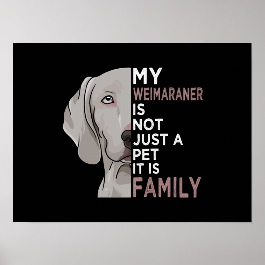 My Weimaraner is Family Poster (Voorkant)