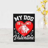 My Weimaraner Is My Valentine Dog Lover Valentines Kaart (Gele Bloem)