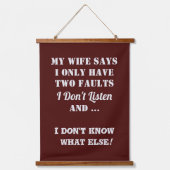My Wife and My Faults Hangend Wandkleed (Voorkant)