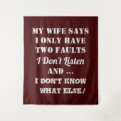 My Wife and My Faults Wandkleed (Voorkant)