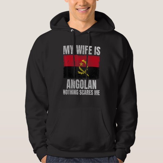 My Wife is Angolan Print for Husband Angola Angola Hoodie (Voorkant)