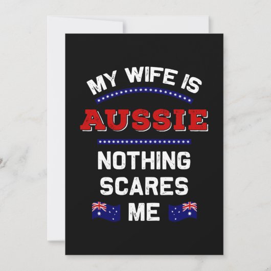 My Wife is Aussie Down Under Monarchy Australian Kaart (Voorkant)