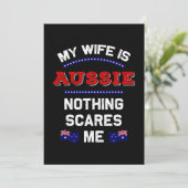 My Wife is Aussie Down Under Monarchy Australian Kaart (Staand voorkant)