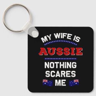 My Wife is Aussie Down Under Monarchy Australian Sleutelhanger