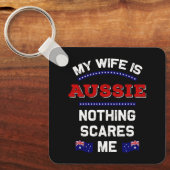 My Wife is Aussie Down Under Monarchy Australian Sleutelhanger (Voorkant)